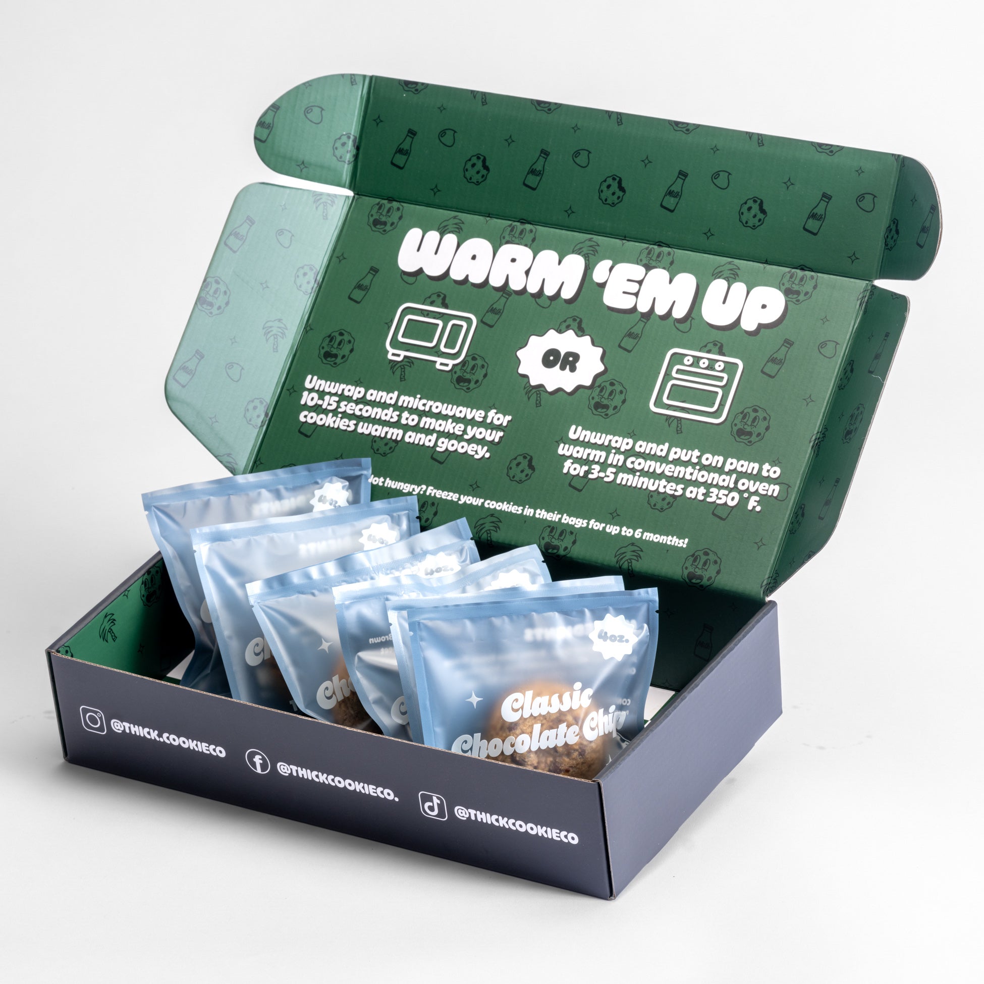 THICK Cookie Box - Half Dozen Cookies