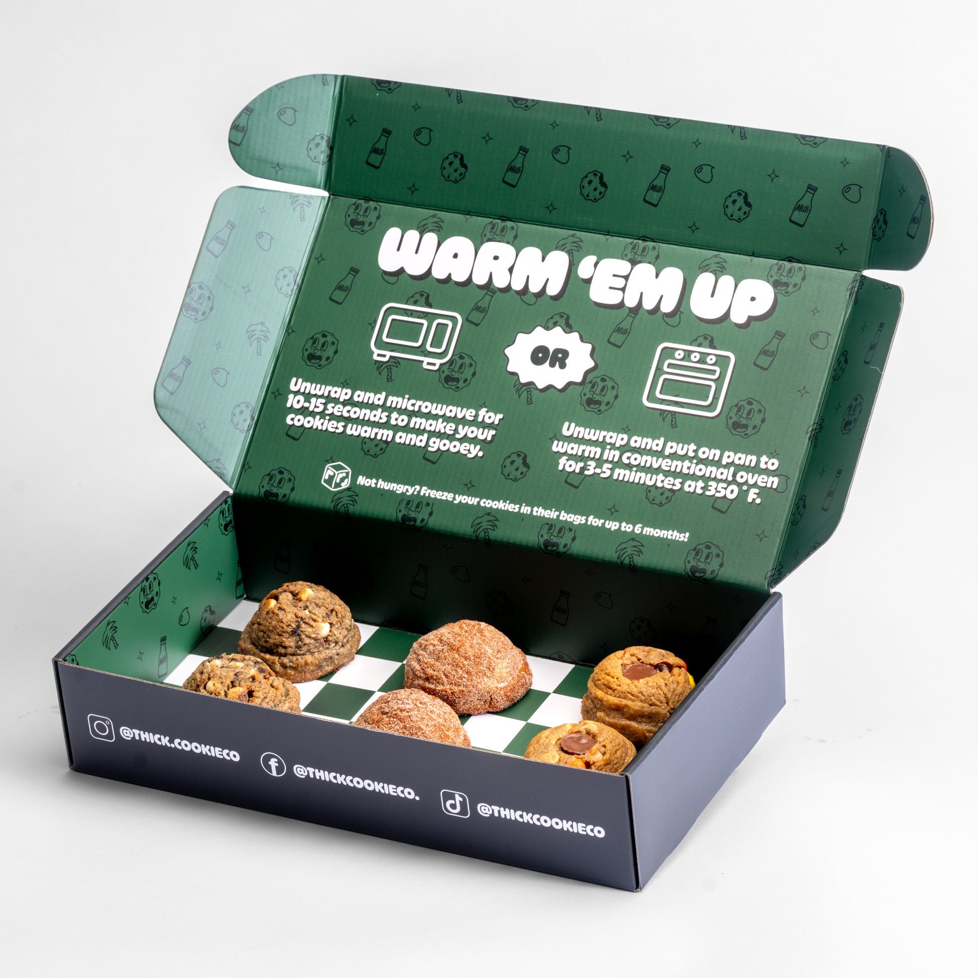 THICK Cookie Box - Half Dozen Cookies